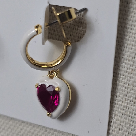 Kate Spade Sweetheart Heart Charm Necklace & Earrings Set - Picture 5 of 6